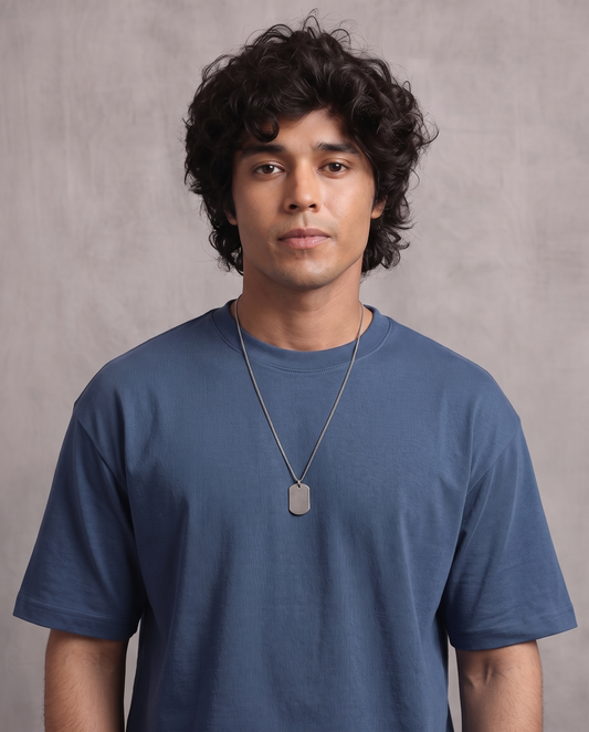 Denim Blue Oversized T-Shirt