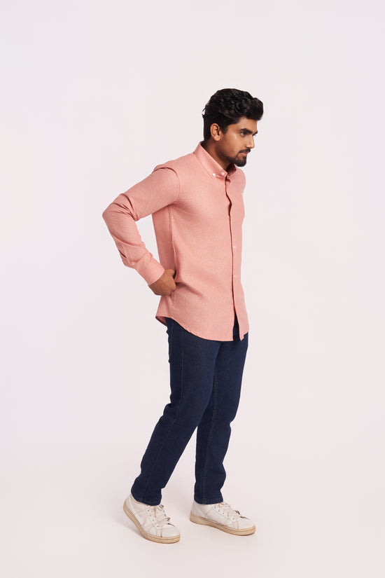 Dusty Pink Cotton Linen Shirt