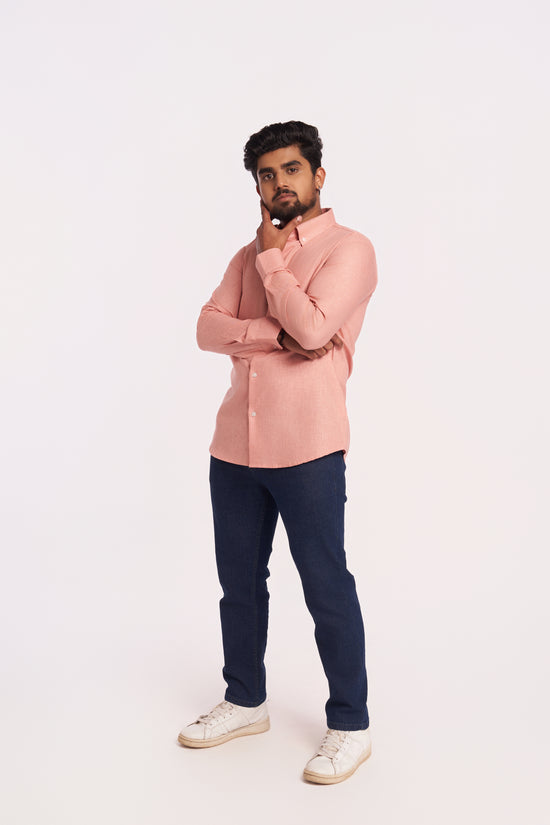 Dusty Pink Cotton Linen Shirt