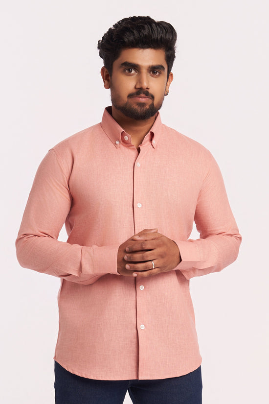 Dusty Pink Cotton Linen Shirt