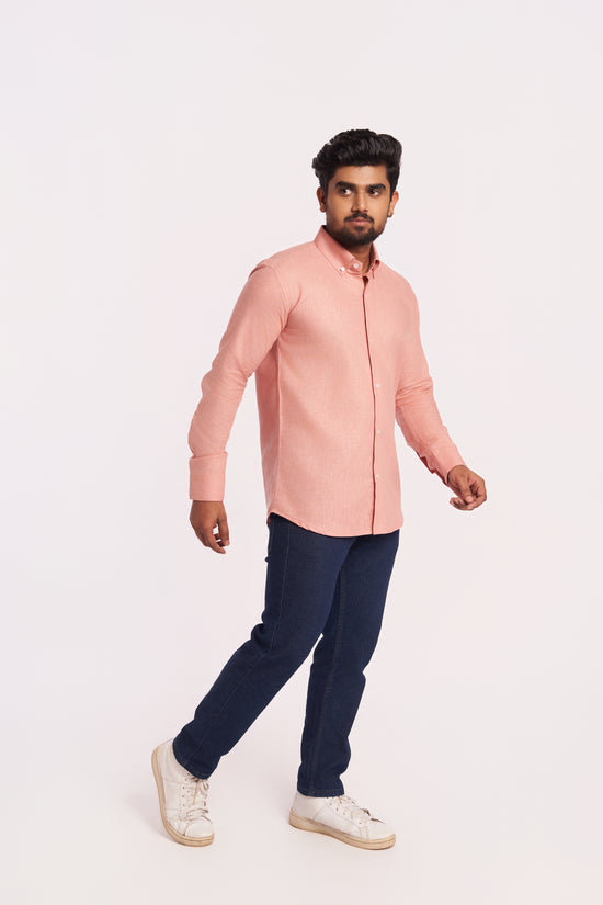 Dusty Pink Cotton Linen Shirt