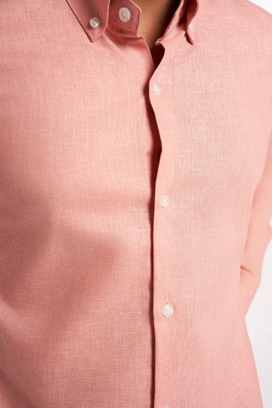 Dusty Pink Cotton Linen Shirt