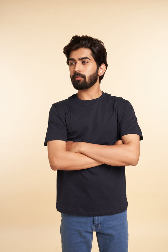 Navy Blue Crew Neck T-Shirt