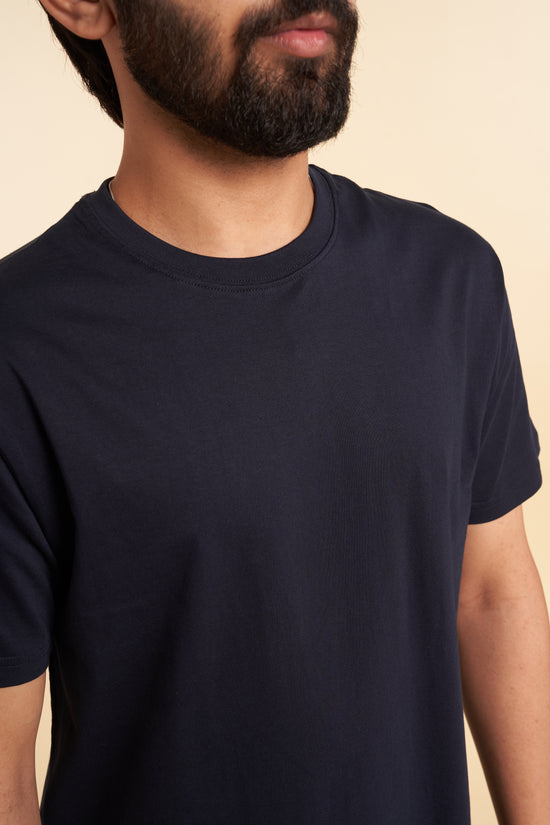 Navy Blue Crew Neck T-Shirt