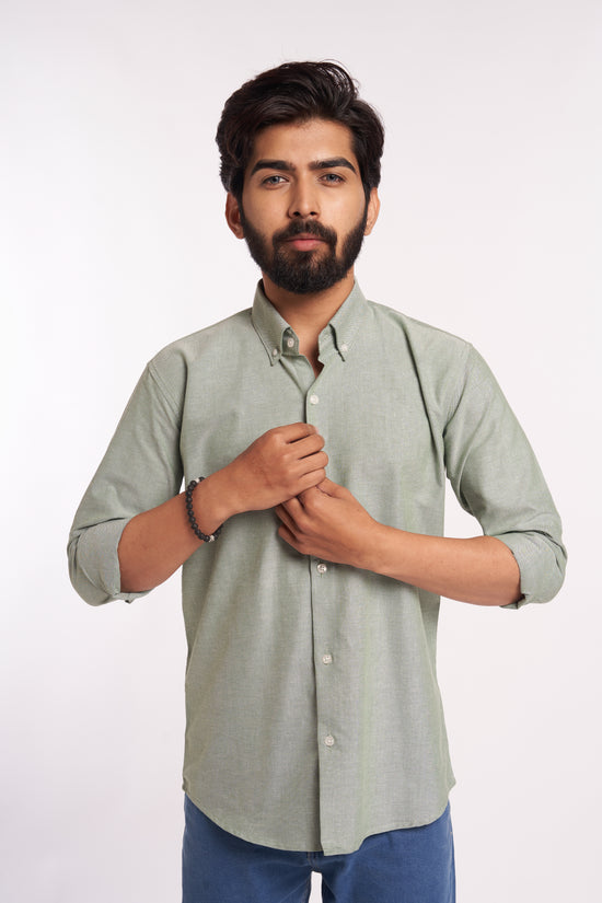 Olive Green Oxford Shirt