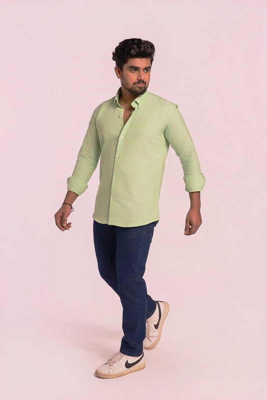 Parrot Green Oxford Shirt