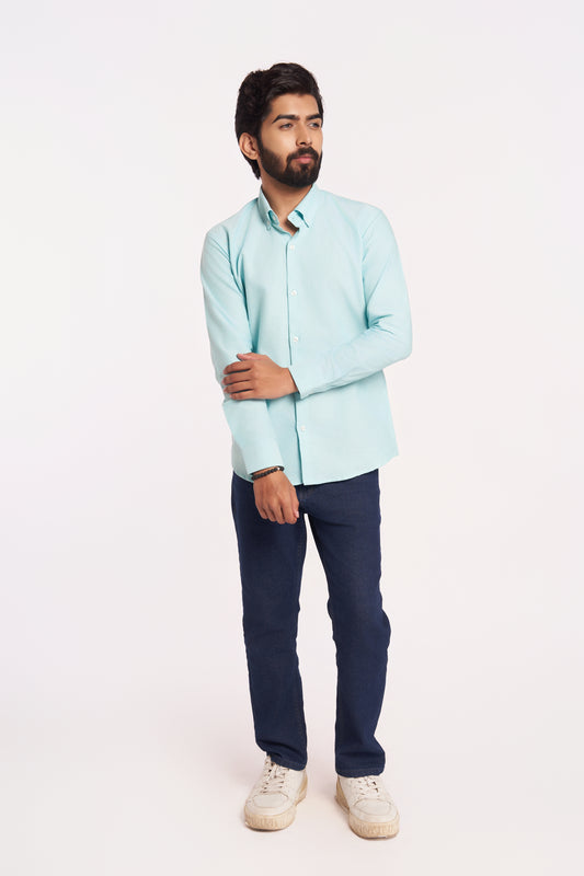 Sea Blue Oxford Shirt