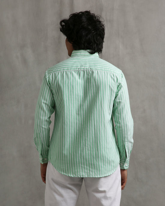 Green Oxford Stripe Shirt