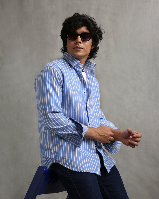 Blue Oxford Stripe Shirt