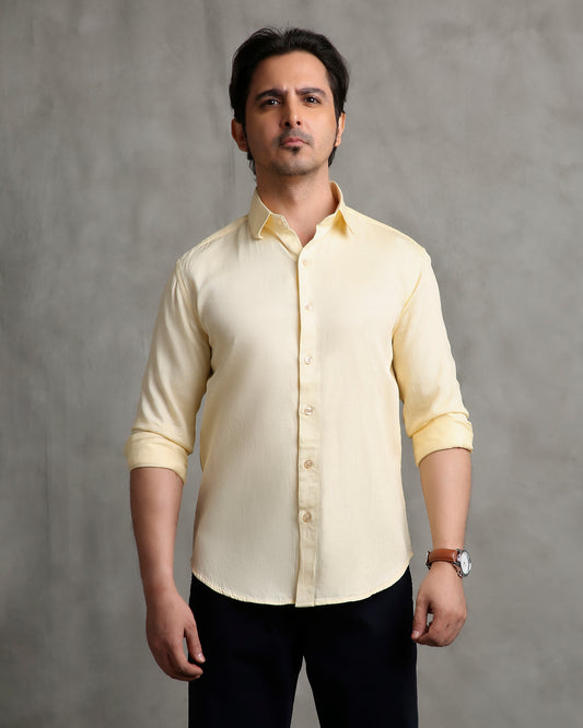 Yellow Dobby Shirt