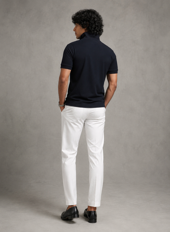 Navy Pique Polo