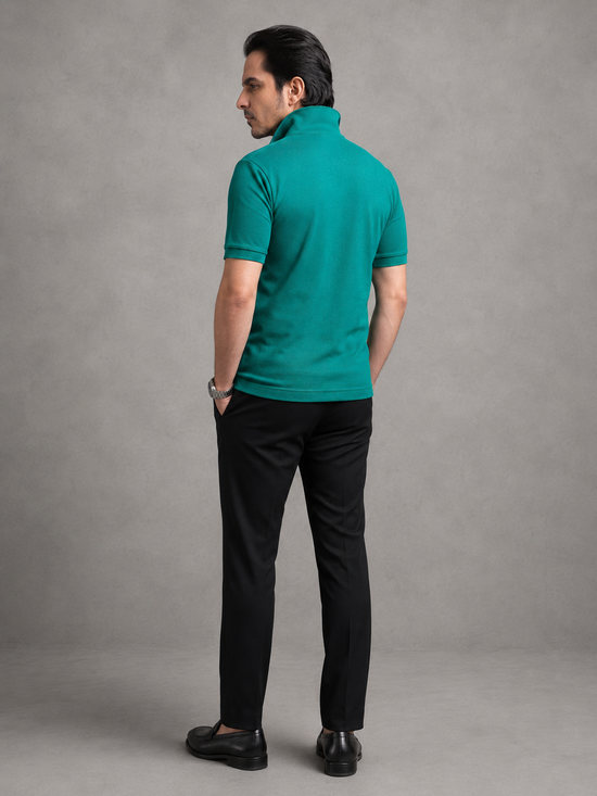 Green Pique Polo