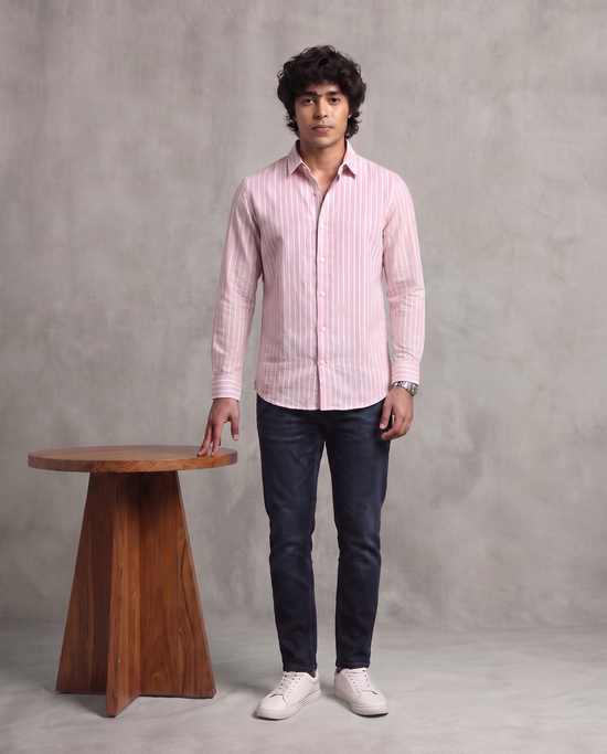 Pink Oxford Stripe Shirt