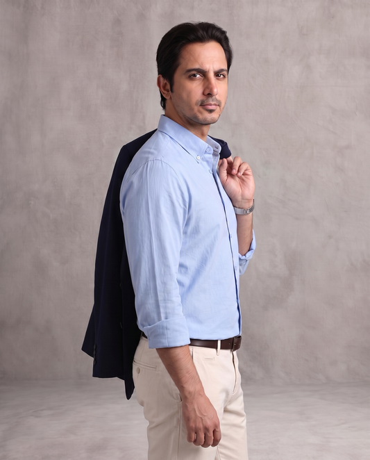 Powder Blue Oxford Shirt