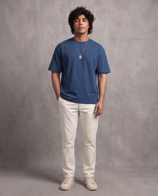 Denim Blue Oversized T-Shirt