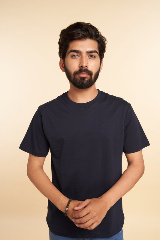 Navy Blue Crew Neck T-Shirt