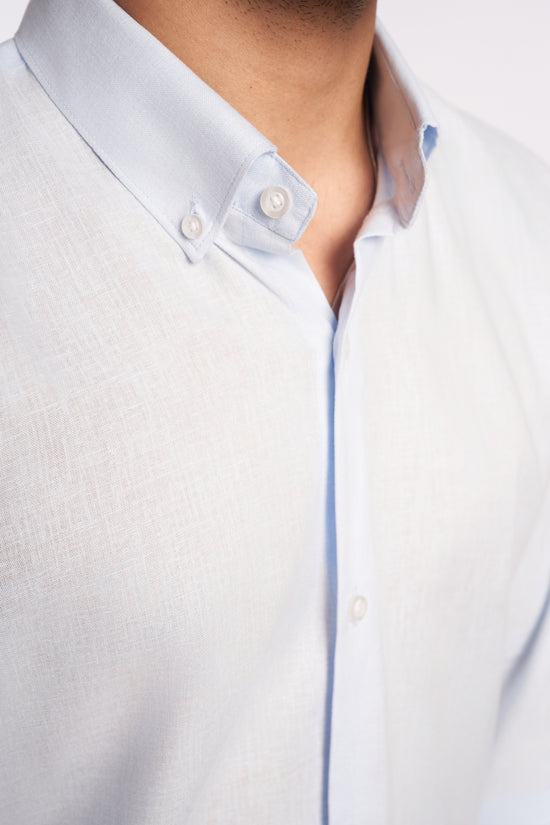 Sky Blue Cotton Linen Shirt