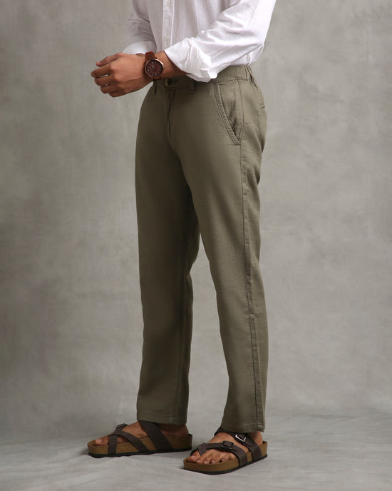 Olive Linen Pants