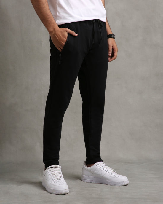 Black Terry Joggers