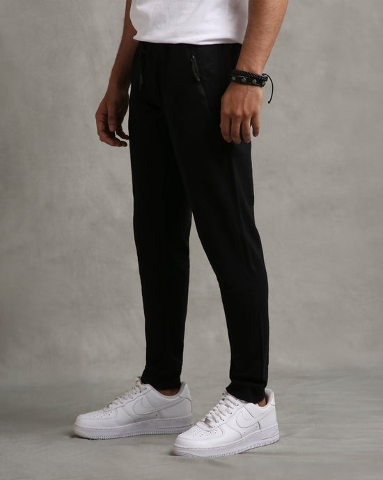 Black Terry Joggers