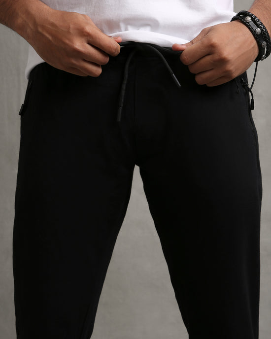 Black Terry Joggers