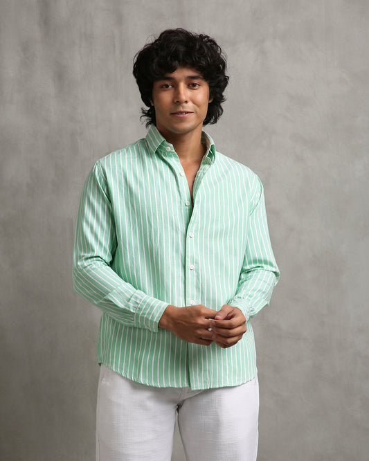 Green Oxford Stripe Shirt