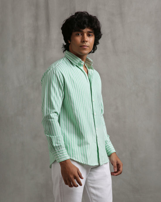 Green Oxford Stripe Shirt