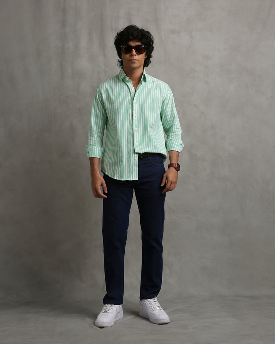 Green Oxford Stripe Shirt