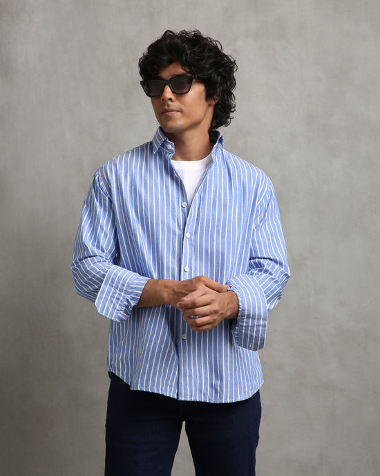 Blue Oxford Stripe Shirt