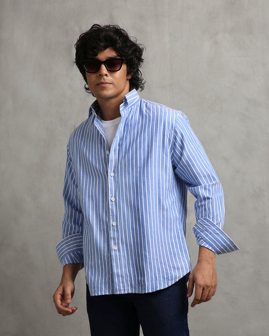 Blue Oxford Stripe Shirt