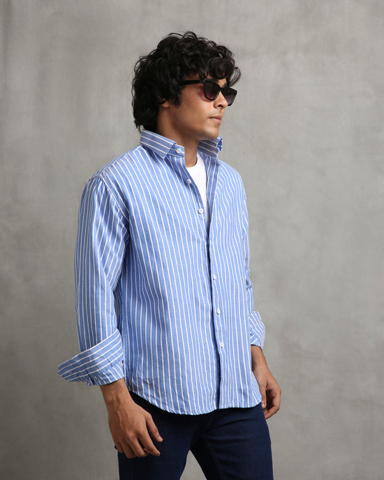 Blue Oxford Stripe Shirt