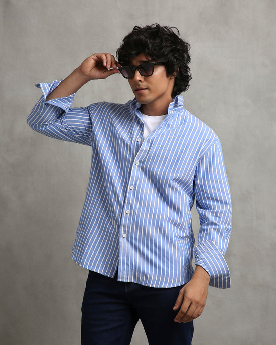 Blue Oxford Stripe Shirt