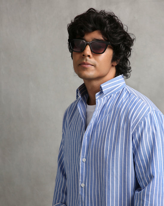 Blue Oxford Stripe Shirt