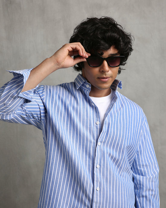 Blue Oxford Stripe Shirt