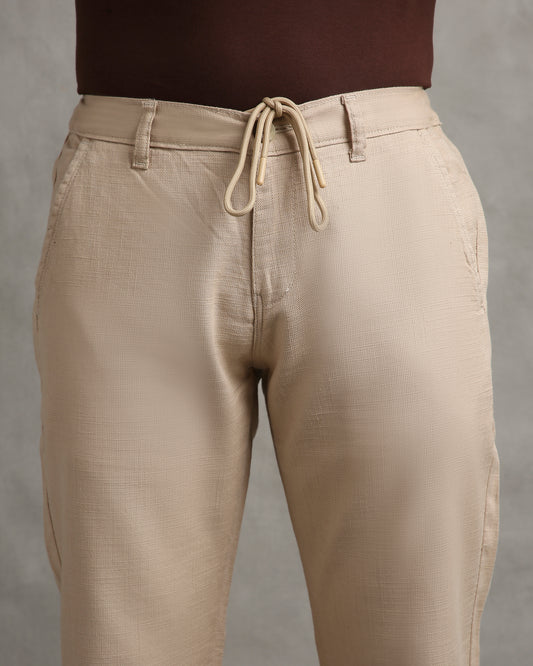 Beige Linen Pants