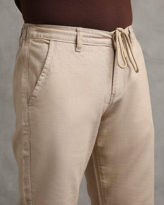 Beige Linen Pants
