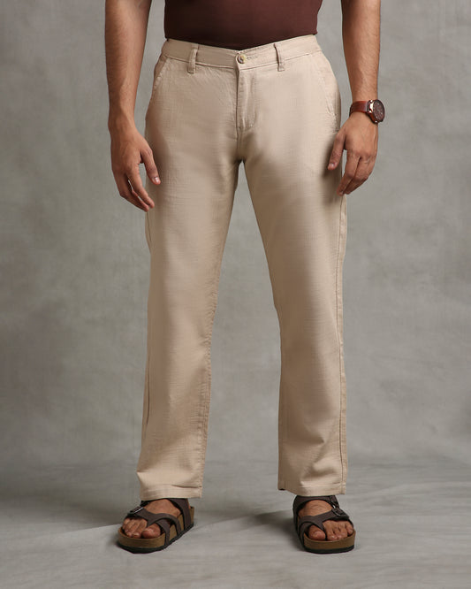 Beige Linen Pants