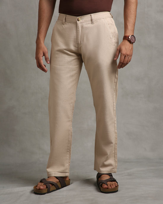 Beige Linen Pants