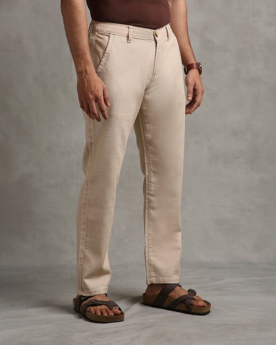 Beige Linen Pants