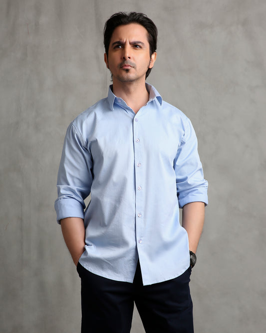 Sky Blue Twill Shirt