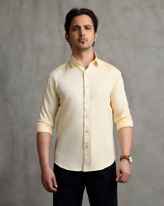 Yellow Dobby Shirt