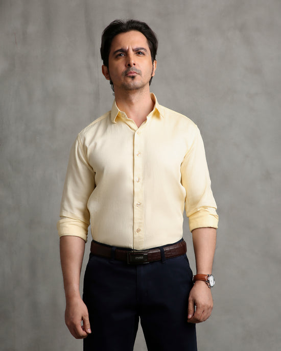 Yellow Dobby Shirt