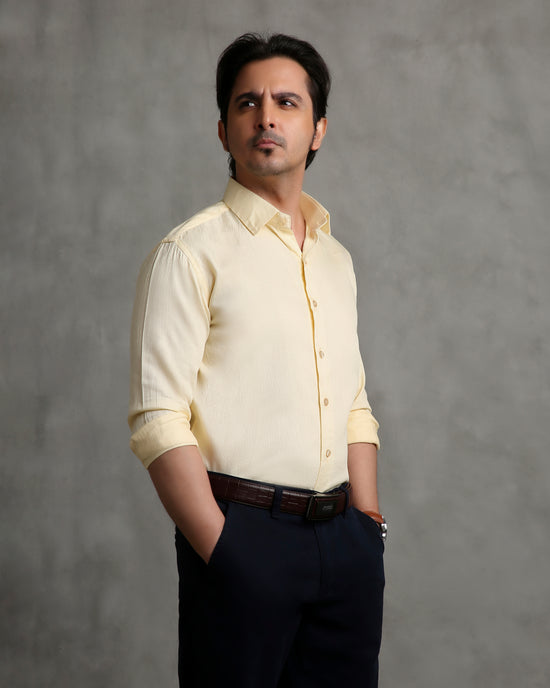 Yellow Dobby Shirt