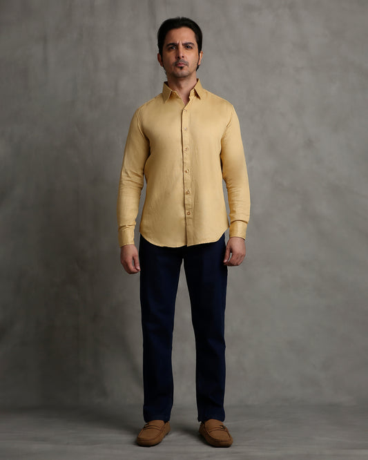 Mustard Dobby Shirt