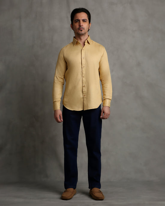 Mustard Dobby Shirt