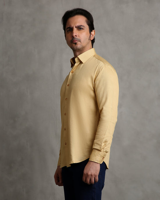 Mustard Dobby Shirt