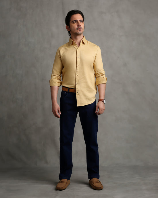Mustard Dobby Shirt