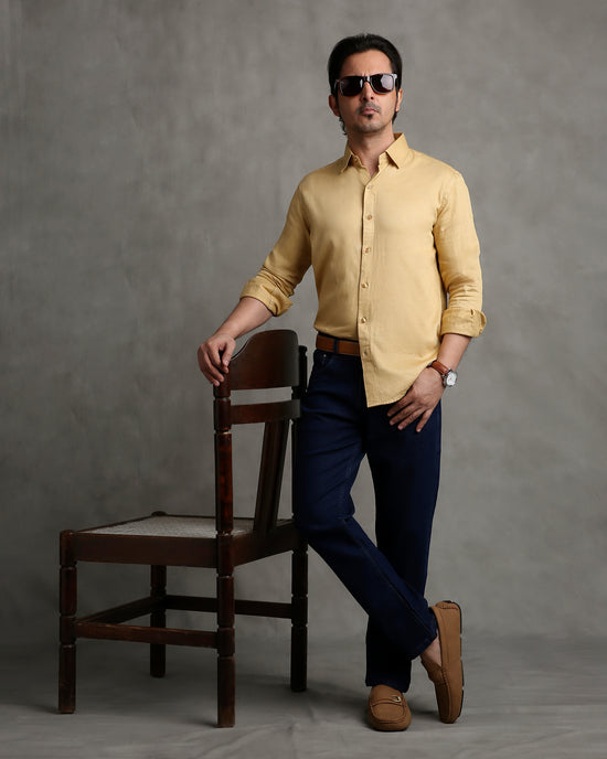 Mustard Dobby Shirt