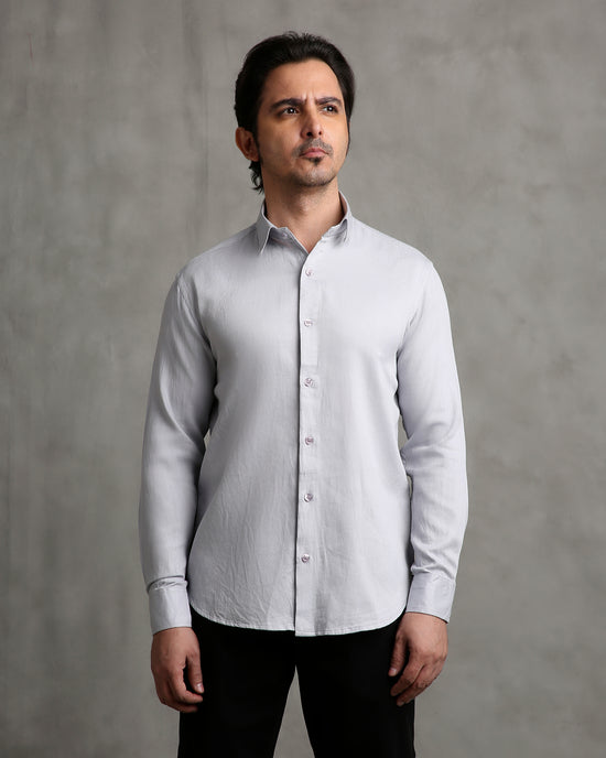 Grey Dobby Shirt