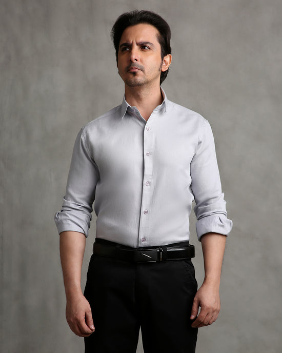 Grey Dobby Shirt